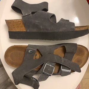 Birkenstock gladiator platform wedges